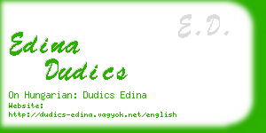 edina dudics business card